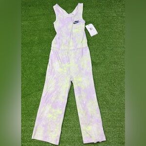 Nike Kids Pastel Tie-Dye Jumpsuit - Lavender and Lime